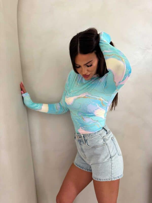 Bluzka SKIN MARMUREK – lazur Bluzka SKIN MARMUREK – lazur