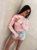 Bluzka SKIN MARMUREK – jasny róż