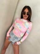 Bluzka SKIN MARMUREK – jasny róż