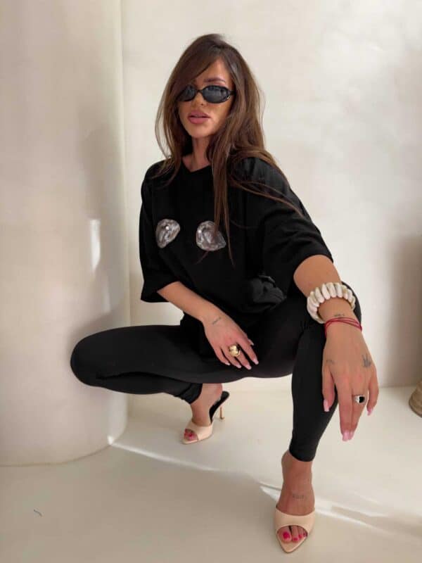 T-shirt MUSSELS - czarny