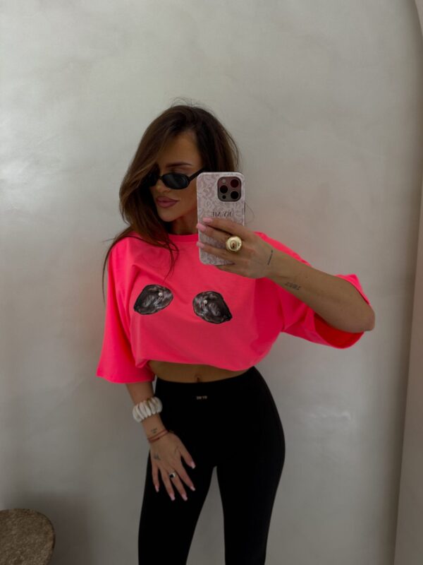 T-shirt MUSSELS - neon róż