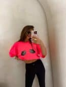 T-shirt MUSSELS - neon róż