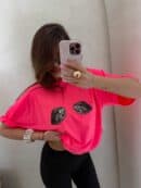 T-shirt MUSSELS - neon róż