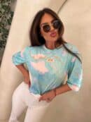 Bluzka MARMARIS print marmurek - lazur