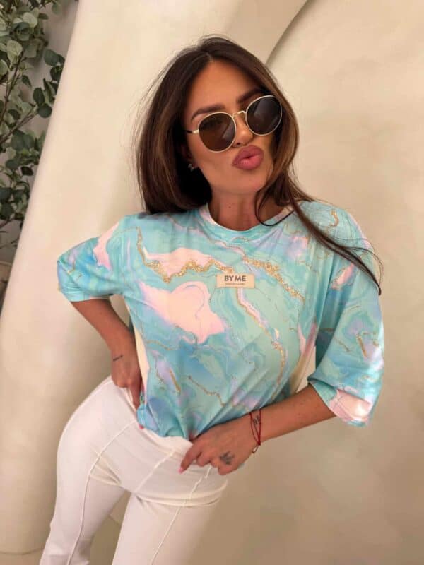 Bluzka MARMARIS print marmurek - lazur Bluzka MARMARIS print marmurek - lazur