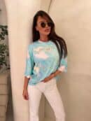 Bluzka MARMARIS print marmurek - lazur