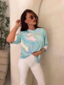 Bluzka MARMARIS print marmurek - lazur