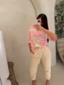 Bluzka MARMARIS print marmurek - jasny róż