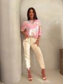 Bluzka MARMARIS print marmurek - jasny róż