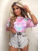 Bluzka MARMARIS print rain - różowy