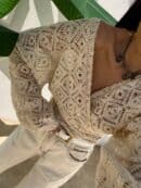 Kimono AŻUROWE romby - jasny beż