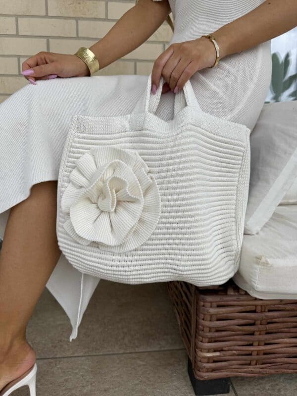 Torba FLOWER - ecru