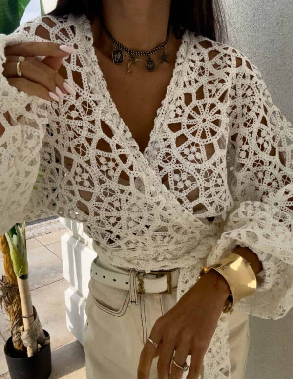 Kimono AŻUROWE NEW koła - ecru Kimono AŻUROWE NEW koła - ecru