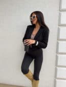 Marynarka dresowa SLIM - czarna