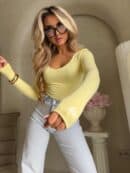 Bluzka VENEZIA logo - bananowa