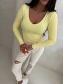 Bluzka VENEZIA logo - bananowa