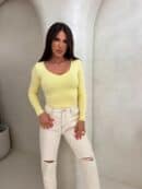 Bluzka VENEZIA logo - bananowa