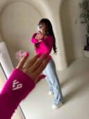 Bluzka VENEZIA logo - fuksja