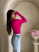 Bluzka VENEZIA logo - fuksja