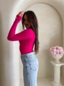 Bluzka VENEZIA logo - fuksja