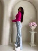 Bluzka VENEZIA logo - fuksja