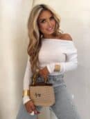 Bluzka WAFELEK – ecru