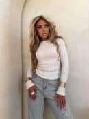 Bluzka WAFELEK – ecru