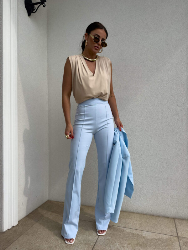 Spodnie DZWONY - błękitne