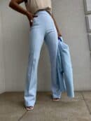 Spodnie DZWONY - błękitne