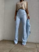 Spodnie DZWONY - błękitne