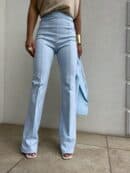 Spodnie DZWONY - błękitne