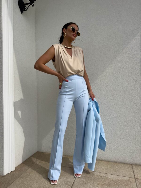 Spodnie DZWONY - błękitne