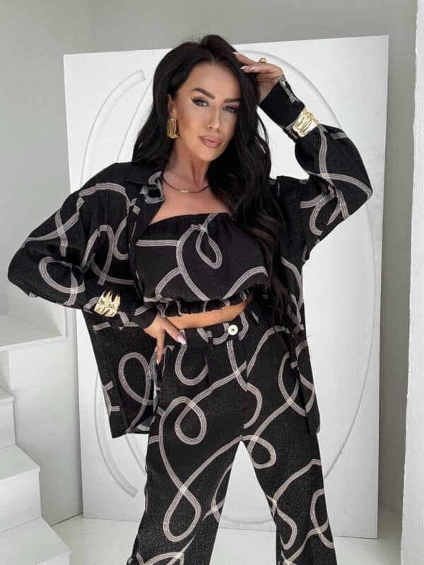Komplet LAURENT print – czarny
