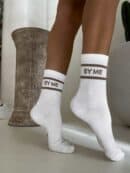 Skarpetki LOGO – ecru-beżowe