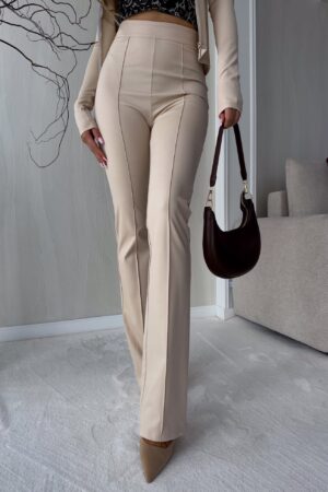 Spodnie DZWONY - jasny beż