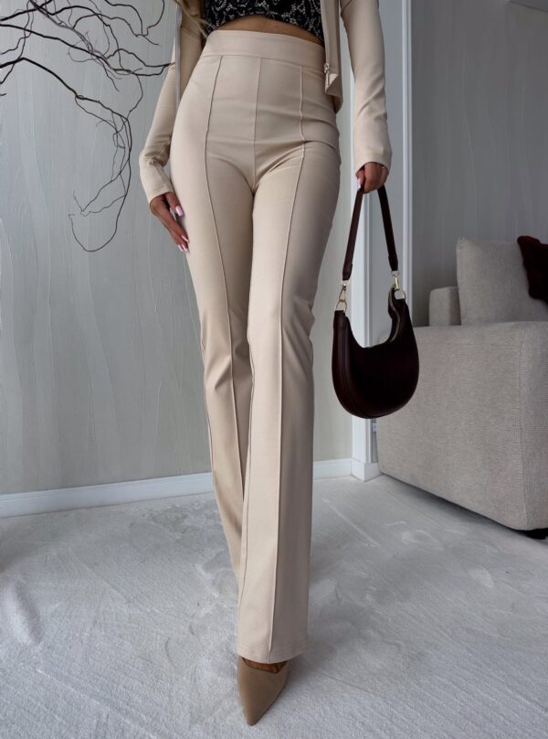 Spodnie DZWONY - jasny beż