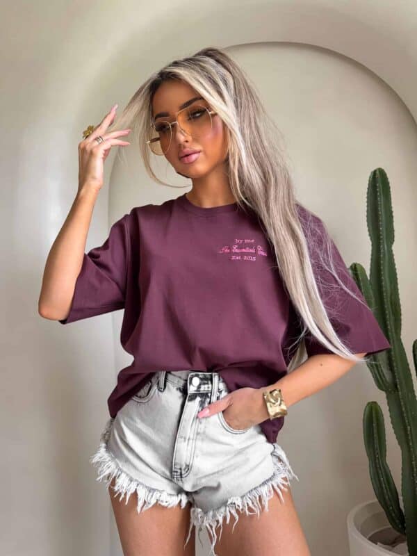 T-shirt ESSENTIAL – bordowy T-shirt ESSENTIAL – bordowy