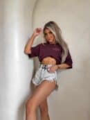 T-shirt ESSENTIAL – bordowy T-shirt ESSENTIAL – bordowy