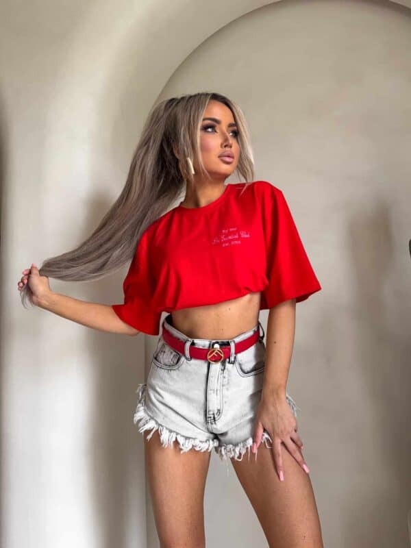 T-shirt ESSENTIAL – czerwony T-shirt ESSENTIAL – czerwony