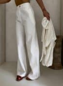 Spodnie SIMPLE bawełna - ecru Spodnie SIMPLE bawełna - ecru