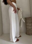 Spodnie SIMPLE bawełna - ecru Spodnie SIMPLE bawełna - ecru