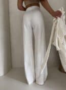 Spodnie SIMPLE bawełna - ecru Spodnie SIMPLE bawełna - ecru