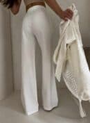 Spodnie SIMPLE bawełna - ecru Spodnie SIMPLE bawełna - ecru