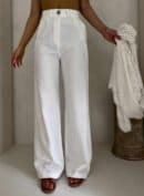 Spodnie SIMPLE bawełna - ecru Spodnie SIMPLE bawełna - ecru