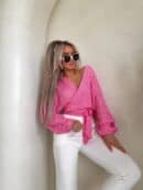 Kimono AŻUROWE jodełka - barbi róż Kimono AŻUROWE jodełka - barbi róż