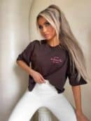 T-shirt ESSENTIAL – czekoladowy