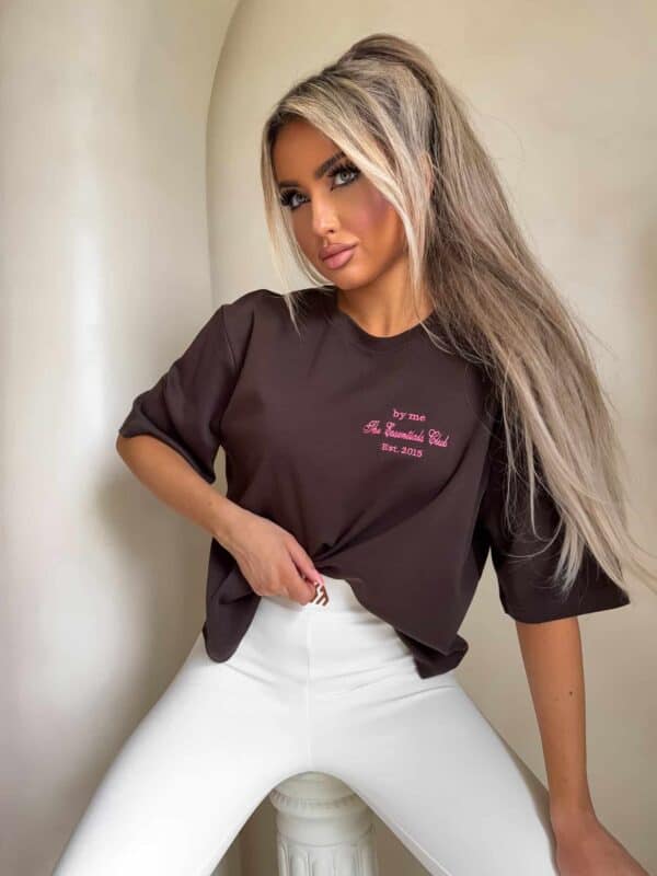 T-shirt ESSENTIAL – czekoladowy