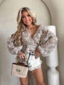Kimono AŻUROWE - beżowe Kimono AŻUROWE - beżowe