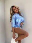 Bluzka MARMARIS print panterka - niebieska