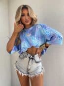 Bluzka MARMARIS print panterka - niebieska